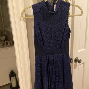 Sleeveless Blue Dress